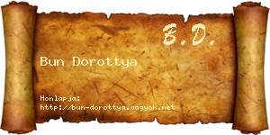 Bun Dorottya névjegykártya